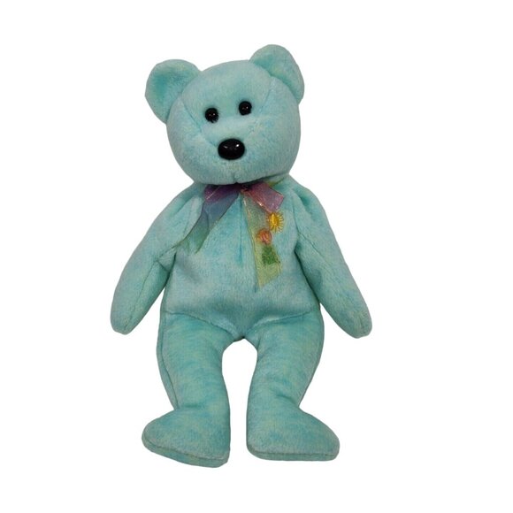 Ty Other - Ty Beanie Babies Green Ariel Tie Dye Bear Stuffed Animal Plush Toy 8 in